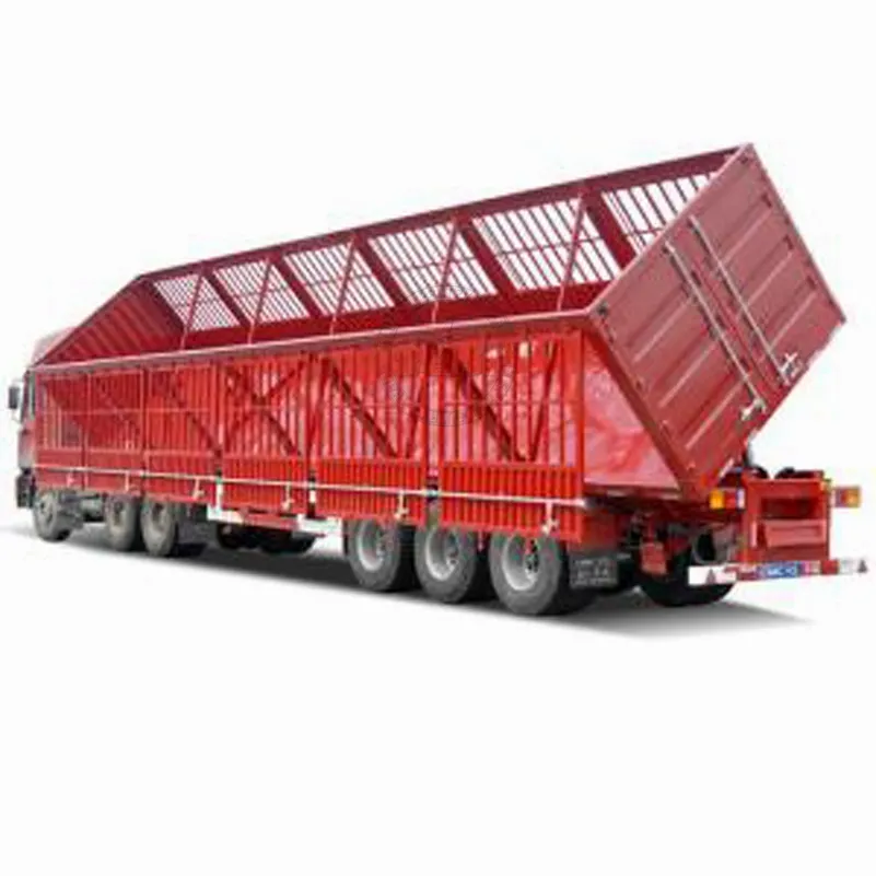 Çin römork tedarikçisi tri-aks 20ft 40ft ağır yan damperli kamyon traktör damperli römorklar sıcak satış güney afrika
