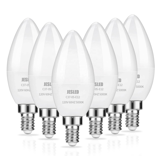 JEDLED LED Candelabra Bulb E12 E14 E26 E27 Ceiling Fan Light Bulbs B11 Type B LED Bulb 4W 5W 6W 7W B35 C37 CE UKCA ETL Listed
