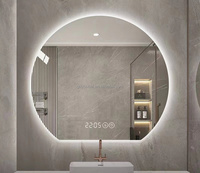 Miroir LED Rétroéclairé Rond de 23,5 Pouces, Pas Cher, Dégivrant, pour Salle de Bain, Vente en Gros Usine, Miroir LCD Résistant à l'Eau à Vendre