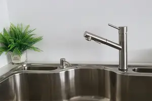 Brushed Stainless steel 304 Pull Out Down Water Taps Sink Mixer Kitchen Faucet