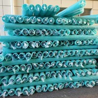 Tuyau de ventilation flexible en plastique HDPE bleu, double paroi ondulée, antibactérien, écologique, DN250mm, 3m de long, vente chaude