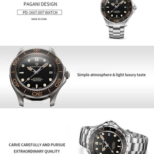 PAGANI DESIGN PD1667 Mens <b>Watches</b> NH35 <b>Mechanical</b> Wristwatches Top Luxury Automatic <b>Watch</b> for Man AR Sapphire Mirror Luminous - Product Image 4