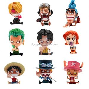 9CM 15 Estilos Venta caliente Anime One Pieces Q <span class=keywords><strong>Zoro</strong></span> Modelo Decoración Dibujos animados One Pieces Big Head Luffy <span class=keywords><strong>Figura</strong></span> de acción para niños - Product Image 3