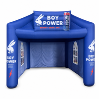 Tente de bar à boissons gonflable bleue personnalisée, kiosque gonflable pour promotion en extérieur, tente de stand gonflable pour la promotion de marques de boissons énergisantes