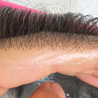 Prothèse capillaire en cheveux humains vierges pour hommes, style ondulé naturel, coupe buzz, système de remplacement en PU à peau fine, perruque entièrement en dentelle 120%