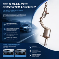 Filtre à particules diesel (FAP) pour Rover Sport Discovery 3.0L Diesel 17-21, convertisseur catalytique