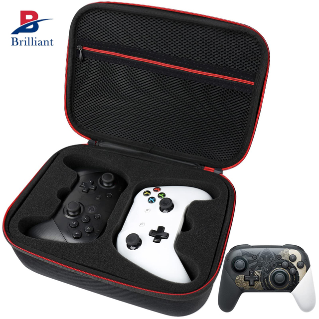 Brilliant Customizable Waterproof Shockproof Dustproof Zipper EVA Travel Case for 2 Controllers Protective Case for PS5/Switch