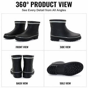 Stivali da Pioggia Corti in Gomma Personalizzati per <span class=keywords><strong>Uomo</strong></span>, Scarpe Impermeabili Comode alla Moda per Pesca, Attività all'Aperto e Uso Quotidiano - Product Image 4