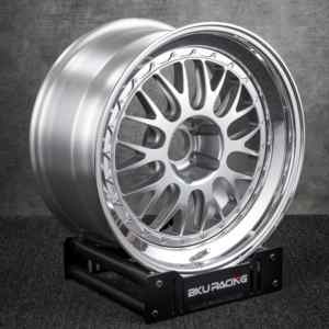 Bku 3 pièces roues E89 pour <span class=keywords><strong>Porsche</strong></span> 991 <span class=keywords><strong>Carrera</strong></span> <span class=keywords><strong>4S</strong></span> 911 Turbo S 992 GT3 RS 20 21 pouces personnalisé Double étape lèvre jante en alliage d'argent - Product Image 4