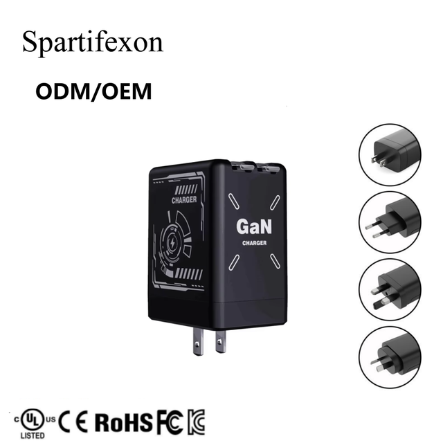 All-in-One 120W GaN PD QC3.0 Fast Charger with Dual Retractable Type-C Cables Travel-Friendly Fireproof Design