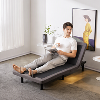 Cadre de lit électrique réglable en métal, pliable, moderne, de style européen, taille Queen, avec panneau en MDF pour chambre à coucher