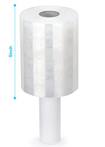 Lldpeprat包裹，太平洋邮包5英寸1000英尺80号厚 (20微米) 带手柄的迷你透明工业拉伸包装膜 - Product Image 2