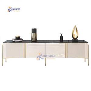 Новейший Дизайн Роскошный ТВ шкаф белый ТВ закрытый шкаф Телескопический 140 см ТВ шкаф - Product Image 5