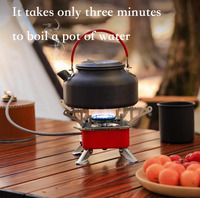Réchaud à gaz miniature réglable et durable pour le camping, réchaud à gaz miniature pliable portable pour l'extérieur