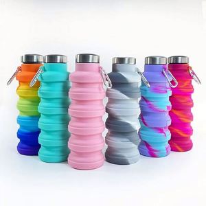 Botella de Agua Plegable Reutilizable para Deportes al Aire Libre con Logotipo Personalizado, Portátil para Campamento, Deportes y Senderismo - Product Image 1