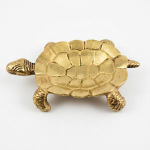 Cendrier tortue en laiton massif, plateau de rangement décoratif en laiton, cendrier de table pour la maison, le bureau et la décoration nautique - Product Image 1