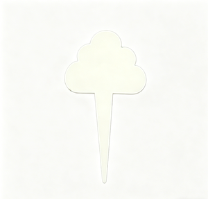 Etichette per gelati a forma di nuvola in acrilico, cartelli per dessert adatti per panetterie, caffè, gelaterie e esposizione alimenti - Product Image 5