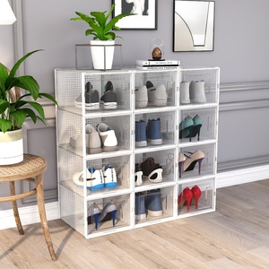 Boîte à chaussures <span class=keywords><strong>transparente</strong></span>, anti-poussière, pliable, de haute qualité, bon marché, livraison directe, en plastique - Product Image 1