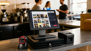 <span class=keywords><strong>Cash</strong></span> <span class=keywords><strong>Register</strong></span> Pos Sistema Dual Screen Pos Máquina Tudo em Um para Supermercado - Product Image 3