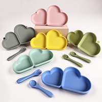 Nouveautés : Assiette divisée pour bébé sans BPA, vaisselle pour enfants avec ventouse, ensemble repas en silicone pour bébé