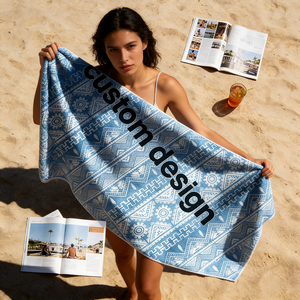 Serviettes de <span class=keywords><strong>plage</strong></span> à séchage rapide personnalisées, imprimées sur mesure, sans sable, avec logo personnalisé, personnalisation, grande serviette de <span class=keywords><strong>plage</strong></span> promotionnelle - Product Image 2