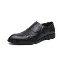 Mocassins à motif simple et élégant, sans lacets, faciles à enfiler, semelle souple antidérapante, pour le bureau, les mariages, les occasions formelles, en cuir, expédition directe d'usine