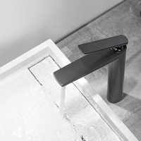 Robinet Mitigeur de Lavabo en Laiton Massif, Vente en Gros Usine, Design Minimaliste, Eau Chaude et Froide, avec Cartouche Céramique