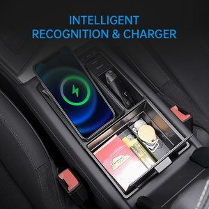 <span class=keywords><strong>Audi</strong></span> A4L A4 S4 RS4 A5 S5 RS5 2016-2023 Chargeur de voiture sans fil <span class=keywords><strong>Support</strong></span> de <span class=keywords><strong>téléphone</strong></span> 15W Chargeur rapide LHD Accoudoir Allume-cigare - Product Image 2