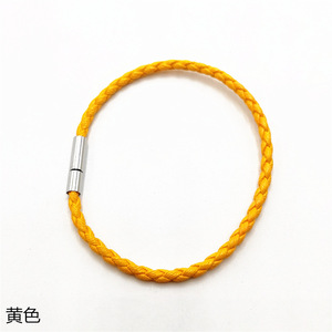 Fashion <b>String</b> <b>Bracelets</b> 3MM Single Layer Braided Leather Rope Couple Jewelry Gift Yiwu Origin Geometric Design - Product Image 3