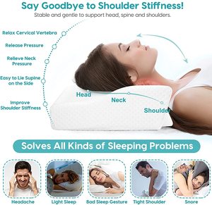 Oferta de Reducción: Almohada Curva de Espuma Viscoelástica con Forma de Mariposa para el Cuello, con Funda Extraíble - Product Image 3