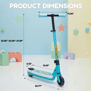 Livraison rapide depuis les États-Unis, trottinette électrique pour enfants, vitesse maximale de 8 km/h, trottinette électrique en gros, avec frein à pied arrière pour couper l'alimentation - Product Image 2