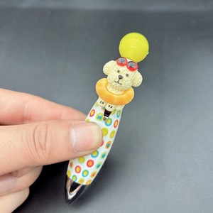 Penna Girevole a Forma di Cucciolo, Creativa, Colorata, Stile Ins, Pennello Cartoon, Effetto Scintillante, 5 Penne a 0.5mm, Confezione Bulk, Ingrosso - Product Image 3