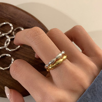 Nouvelle bague fine ouverte au design minimaliste et élégant, bijou pour femme, idéale pour les influenceuses en ligne