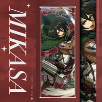Affiche en tissu anime 25*70cm, 6 motifs, Eren, décoration murale personnalisée, défilement d'art, peinture décorative pour chambre