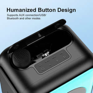 نموذج حصري جديد بلوتوث كاريوكي مضخم صوت مضخم صوت مع ميكروفونات لاسلكية مزدوجة مدمجة - Product Image 3