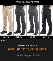 Nouveau Design Pantalon Cargo Tactique FEO pour Hommes, Déperlant, Léger, Randonnée, Multi-Poches, Travail et Loisirs