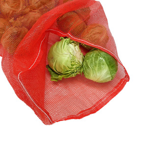 Sac en filet respirant en PP avec cordon de serrage, sac circulaire en filet pour légumes, fruits, bois de chauffage et oignons - Product Image 5