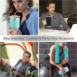 Nắp Cà Phê Trà Nhựa Acrylic Không Chứa Bpa Bằng Thép Không Gỉ Cốc Cách Nhiệt Cốc Hai Lớp Chân Không Giữ Nhiệt Có Ống Hút - Product Image 6