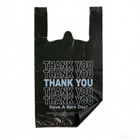 Sacs en plastique HDPE/LDPE personnalisables avec poignée gilet pour l'emballage alimentaire des restaurants et l'utilisation professionnelle
