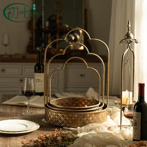 Bandeja Decorativa Rectangular de Hierro con Diseño de Plantas, Estilo Industrial, con Asa, para Decoración del Hogar - Product Image 2