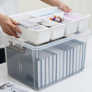 กล่องเก็บของพลาสติกขนาด 32 ควอร์ต กล่องขนาดใหญ่แบบซ้อนได้สำหรับจัดเก็บของเล่น กล่องจัดระเบียบพร้อมฐานรองและฝาปิดแบบถอดได้ - Product Image 2