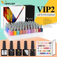 VENALISA VIP2 Nouveauté 60 pièces Coffret cadeau de vernis gel Kit de gel UV Nouvel emballage avec 5 gels techniques