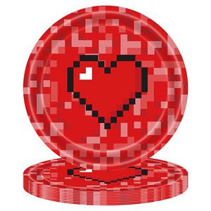 Set Decorativo per Festa di Compleanno a Tema My World Square, Vassoi di Carta Usa e Getta per Bambini, Guerra dei Pixel, 7 Pollici, 10 Pezzi - Product Image 4