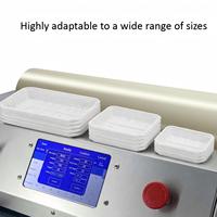 Automatische stretchfolie voedselverpakkingsmachine voor supermarkt, vlees, groenten, fruit, PVC clingfolie trayverpakking, CE-gecertificeerd