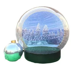 Quảng Cáo Inflatables Lager Giáng Sinh Trong Suốt Inflatable Snow Globe Với Nền Ảnh Booth Dome Bubble Tent