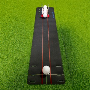 แผ่นรองฝึกซ้อมพัตต์กอล์ฟ SwingPerfect Golf Start Line พร้อมรูปแบบเส้นกรีน 4 ระดับความแม่นยำ ขนาด 45 มม. ถึง 60 มม. พร้อมกระบอกเหล็กแข็งคู่ - Product Image 1