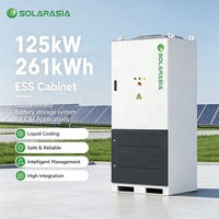 Système de stockage d'énergie solaire commercial tout-en-un BESS 261 kWh 125 kW pour l'extérieur, batterie LiFePO4 pour hôpitaux