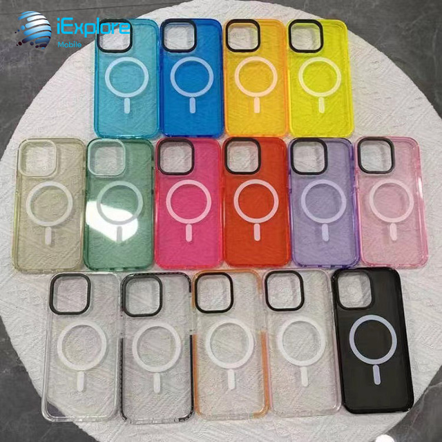 IExplore Manufacturer 2 Color TPU with N52 Strong Magnet Phone case for iPhone 16 PRO Max Samsung S24 Ultra