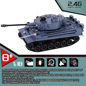 Offre Spéciale 1/18 Échelle Miniature RC Réservoir Allemand <span class=keywords><strong>Tigre</strong></span> avec Lumière et Lancement BB Bomb 2.4G Petit Réservoir RC Jouet - Product Image 4