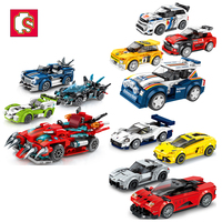 Sembo Block 607001-607076 Kit de Briques de Voiture à Remontage Miniature Éducatif pour Enfants, Jouets de Construction pour Enfants